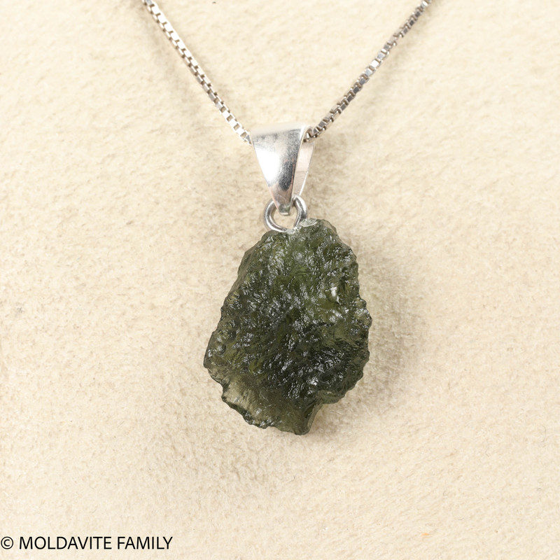 RAW MOLDAVITE PENDANT - B Grade - Final Sale 2.54g (RPB059)