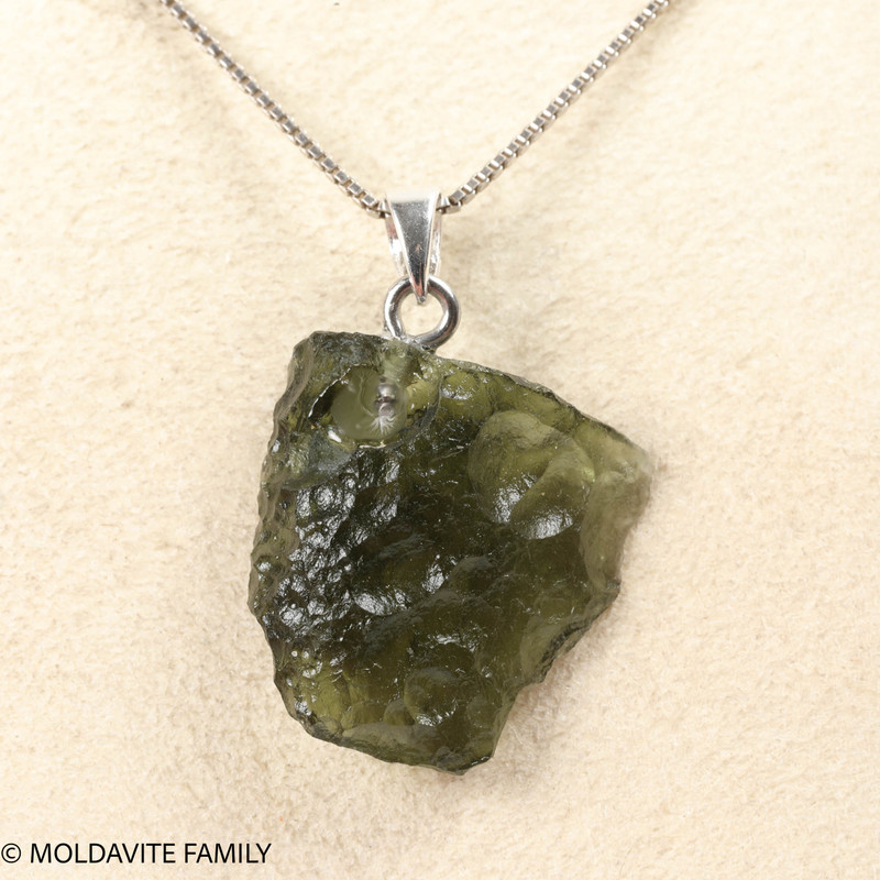RAW MOLDAVITE PENDANT - B Grade - Final Sale 2.97g (RPB075)