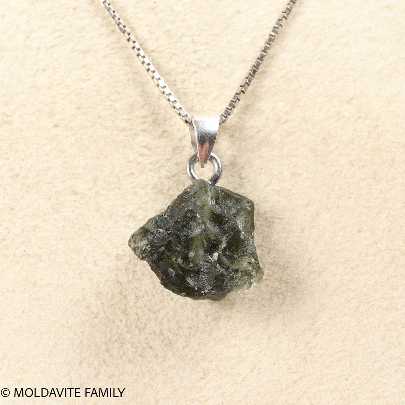 RAW MOLDAVITE PENDANT - B Grade - Final Sale 1.74g (RPB076)