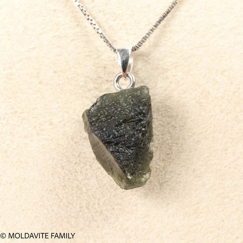 RAW MOLDAVITE PENDANT - B Grade - Final Sale 2.58g (RPB099)