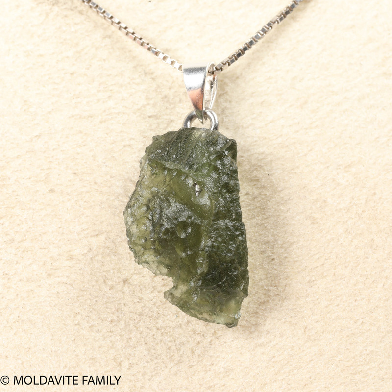 RAW MOLDAVITE PENDANT - B Grade - Final Sale 1.93g (RPB103)