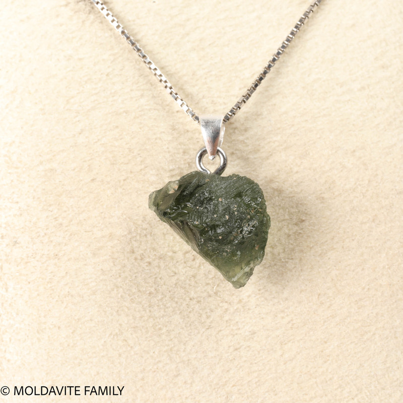 RAW MOLDAVITE PENDANT - B Grade - Final Sale 1.71g (RPB117)