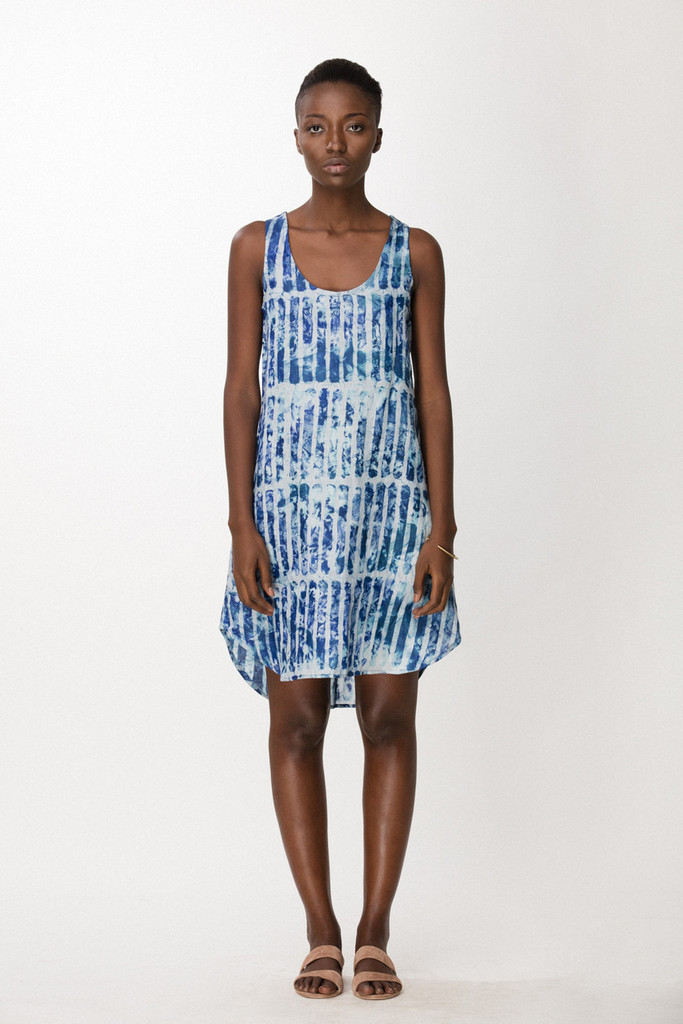 Runa Dress, Marine Chalk