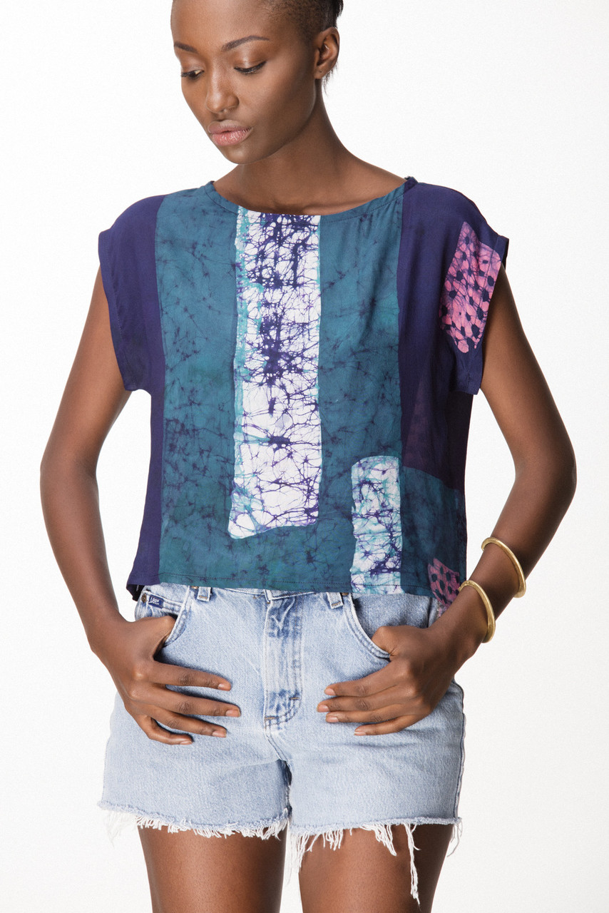 Maena Shell, Navy Rubics