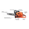 Echo 59.8 cc Farm and Ranch Chain Saw Features