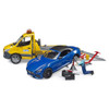 Bruder 02675 MB Sprinter Car Transporter With Light & Sound Module and Bruder Roadster