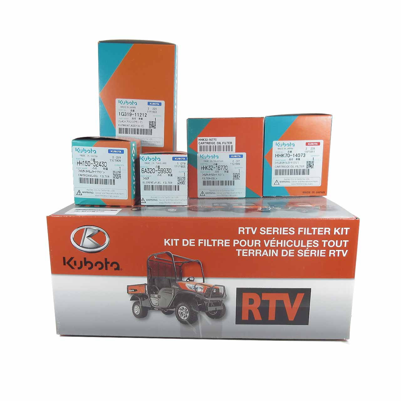 Complete Filter Maintenance Kit For Kubota RTV-X1100C & RTV-X1120D Utility Vehicles