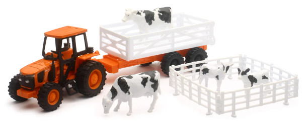 Kubota 77700-12081 Tractor with Wagon and Farm Animals