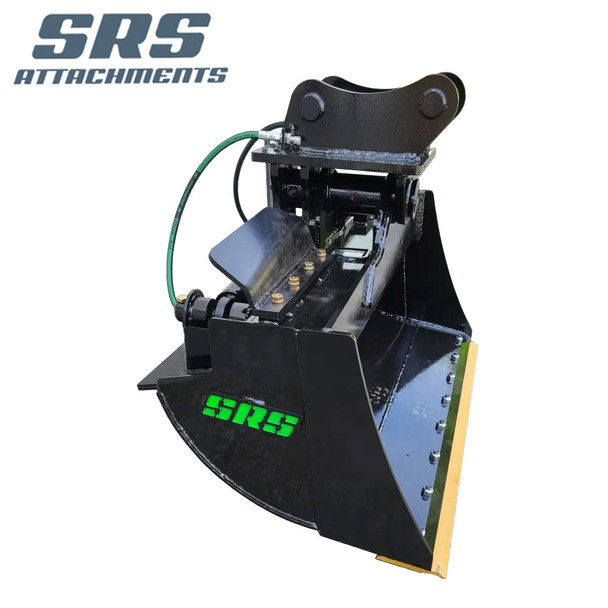SRS Attachments TGB61042 42 In. Hydraulic Tilting Grading Bucket W/ BOCE, 6K-10K Class