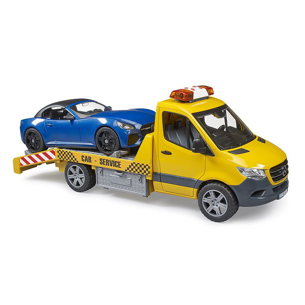 Bruder 02675 MB Sprinter Car Transporter With Light & Sound Module and Bruder Roadster