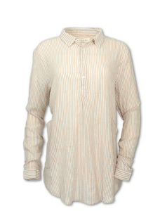 Women's Striped Double Pocket Tunic