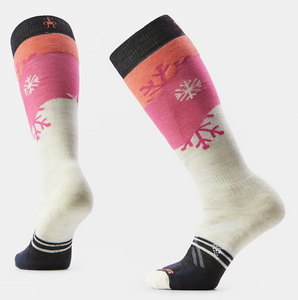 Women's Ski Snowpocalypse Pattern Full Cushion Over The Calf Socks