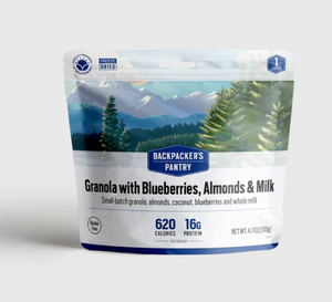 Granola With Blueberries, Almonds & Milk