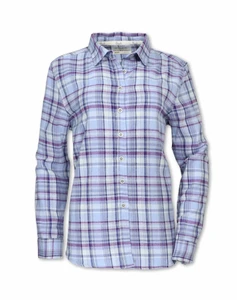 Women's Periwinkle Plaid Flannel