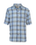 Men's Short Sleeve Linen Blend Plaid Shirt