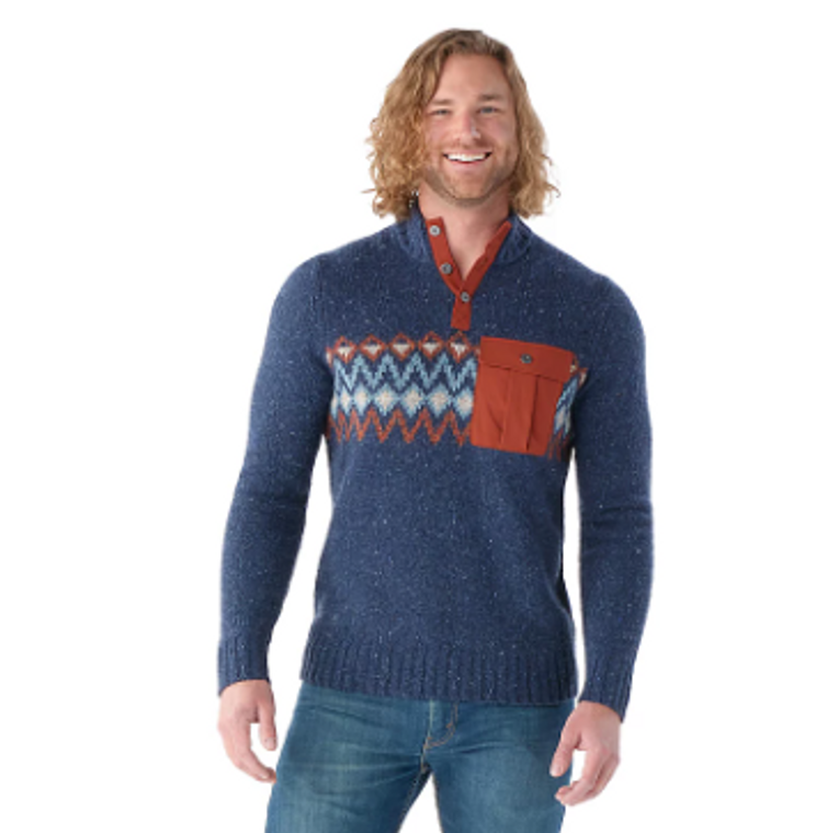 Men's Heavy Henley Sweater