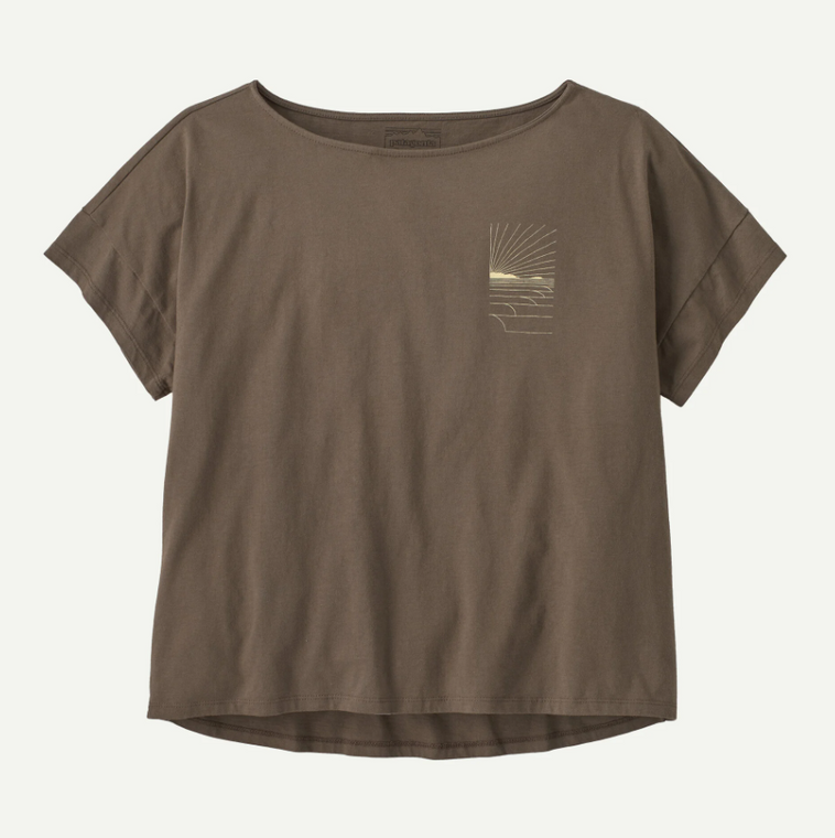 Women's Waves Rolling Relaxed Drop Sleeve Organic T-Shirt