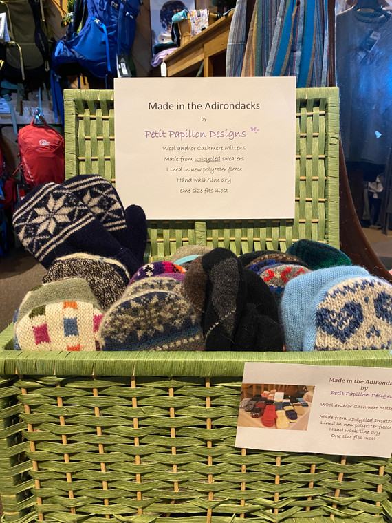 Petit Papillon Upcycled Mittens