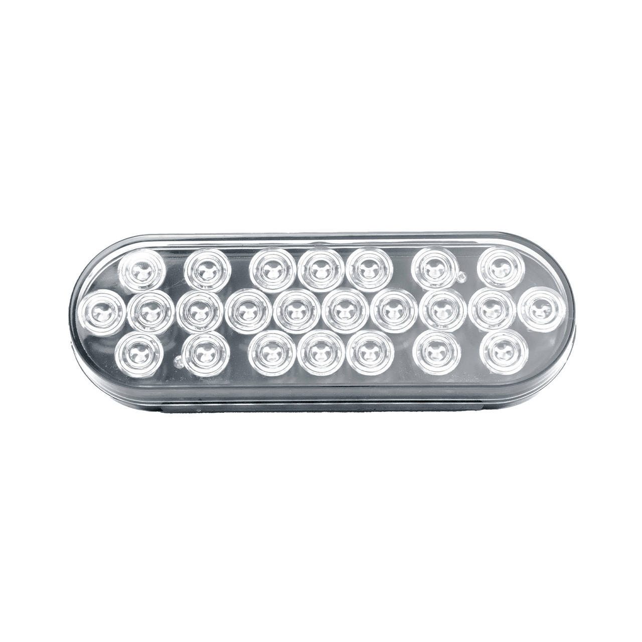 Clear Red Oval Economy Light W/ 24 LED Diodes-Bulk - National Truck Parts