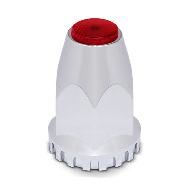 33mm ORIGINAL LUG NUT COVER W/ RED REFLECTOR THREAD ON