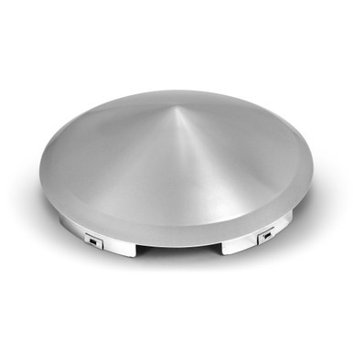 POINTED FRONT CHROME HUB CAP UNIVERSAL 4/5/6 NOTCH W/ 1/2" LIP