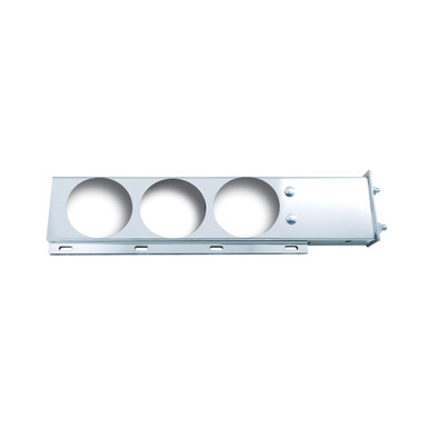 SPRING LOADED MUDFLAP HANGERS W/ 6 - 4" ROUND LIGHT HOLES - 2.5" BOLT PATTERN