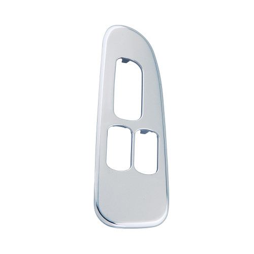 CHROME CONTROL PANEL W/ 3 OPENINGS FOR PETERBILT 2006+ - DRIVER