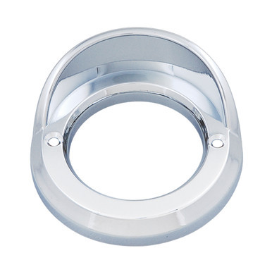 2" CHROME LIGHT BEZEL W/ VISOR