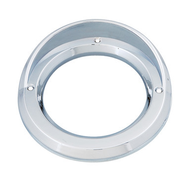 4" CHROME LIGHT BEZEL W/ VISOR