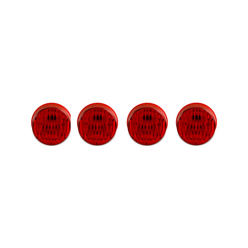 9 LED 2" ROUND MARKER LIGHT 4 PACK– RED