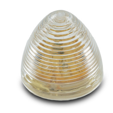 2" ROUND BEEHIVE MARKER LIGHT – RED LED/CLEAR LENS