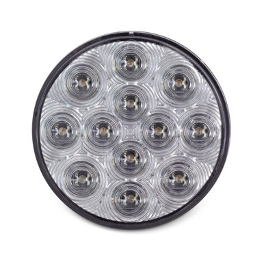 4" ROUND ECONOMY LIGHT W/ 12 DIODES – RED LED/CLEAR LENS