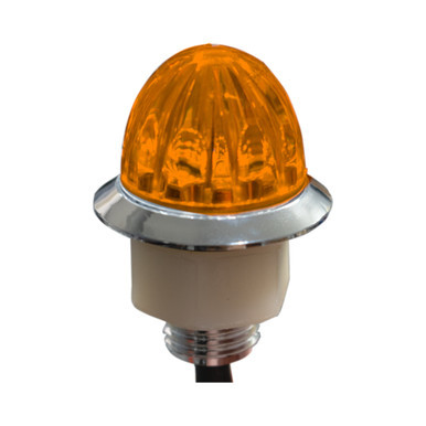 4 LED 3/4" DUAL FUNCTION MINI WATERMELON LIGHT - AMBER