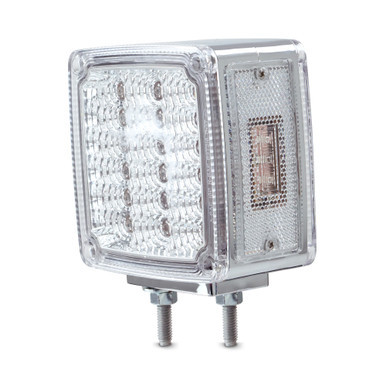 39 LED DOUBLE FACE TURN SIGNAL LIGHT PASSENGER SIDE- AMBER & RED/CLEAR LENS