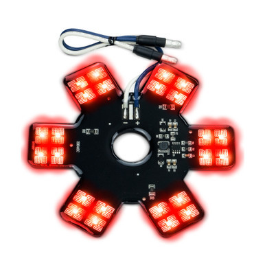 5" STAR LED FOR AIR BREATHERS - RED
