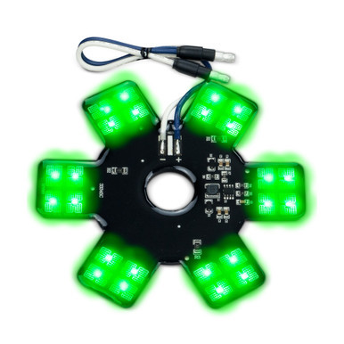 5" STAR LED FOR AIR BREATHERS -GREEN