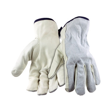 COW GRAIN W/ SPLIT LEATHER BACK GLOVES - XL