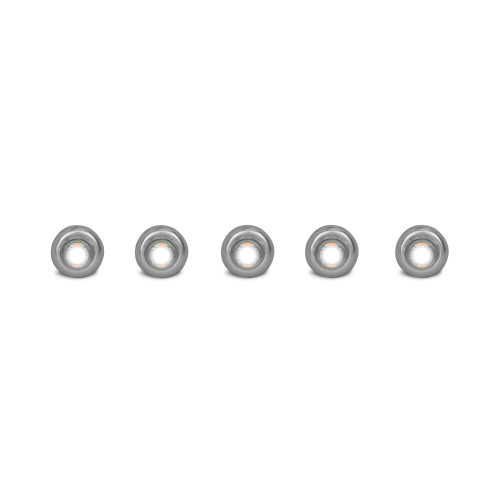 3 LED 3/4" MINI LIGHT WITH BEZEL 5 PACK - WHITE