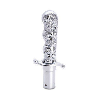 SKULLS DAGGER CHROME GEARSHIFT KNOB - SCREW MOUNT