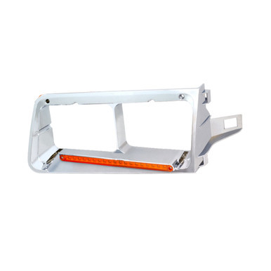 FREIGHTLINER FLD 120 HEADLIGHT BEZEL W/ 14 AMBER LEDS (PASSENGER)