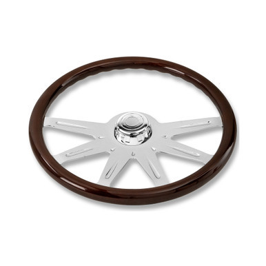 18'' WOOD STEERING WHELL STELLAR STYLE