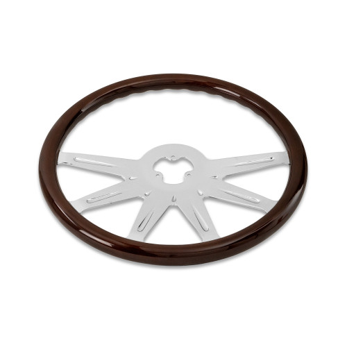 18'' WOOD STEERING WHELL STELLAR STYLE