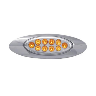 16 LED MILLENNIUM MARKER LIGHT W/ REFLECTORS - AMBER LED/CLEAR LENS