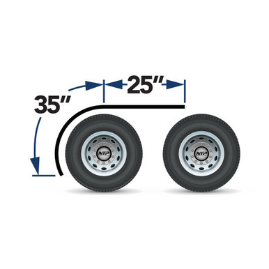 60" SMOOTH HALF FENDERS ROLLED EDGE - 16 GAUGE