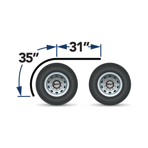 66" SMOOTH HALF FENDERS ROLLED EDGE - 16 GAUGE
