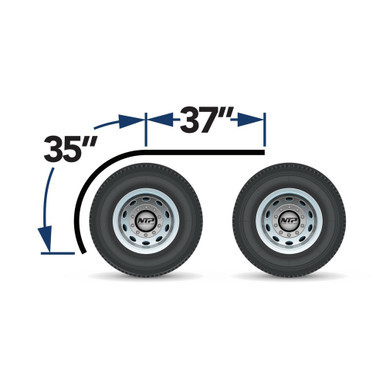 72" SMOOTH HALF FENDERS ROLLED EDGE - 14 GAUGE