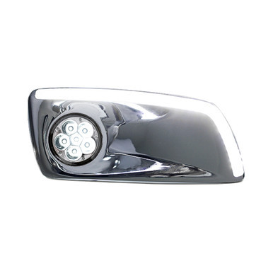 KENWORTH T660 FOG LAMP FRAME WITH DAYTIME RUNNING LIGHT AND LED FOG LIGHT (DRIVER)