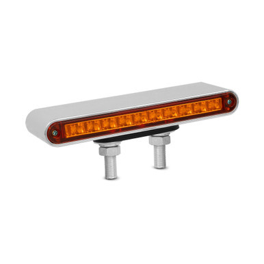 6.5" DOUBLE FACE 20 LED LIGHT BAR - AMBER & RED LED / CLEAR LENS