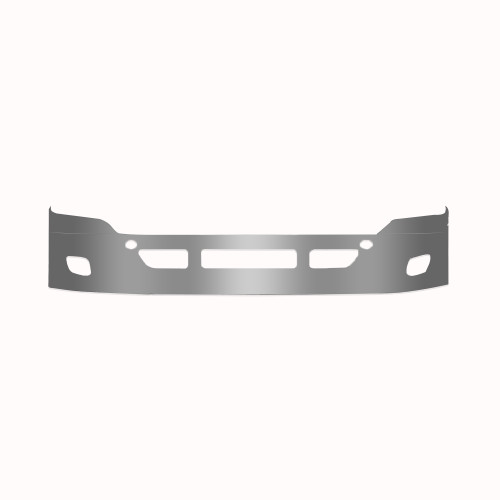 FREIGHTLINER CASCADIA 2008-2017 STAINLESS STEEL BUMPER W/ FOG LIGHT HOLES - 20"