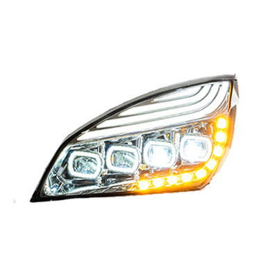 Freightliner Cascadia 2018+ LED Headlight, Chrome, Passenger Side